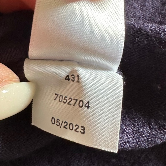 CECE Women's Long Sleeve Smock Cuff Mock Neck Sweater Dress in Navy - Picture 9 of 10